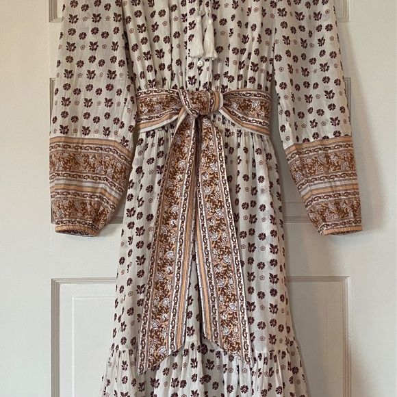 Cleobella White and Brown Midi Dress - Picture 13 of 14